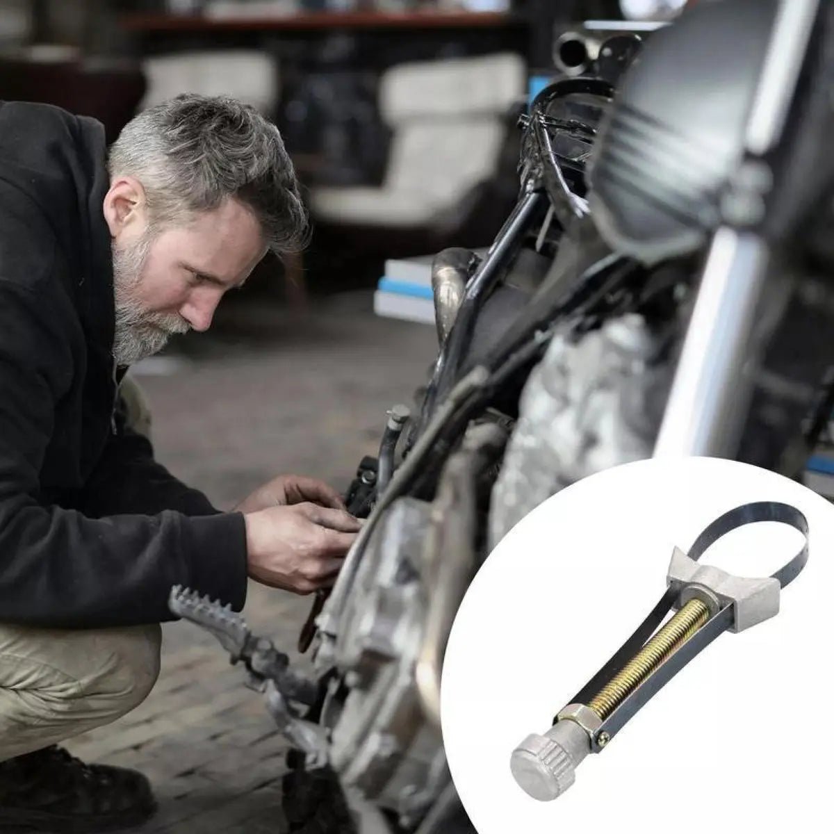Mroace Adjustable Diameter Car Oil Filter Strap Wrench