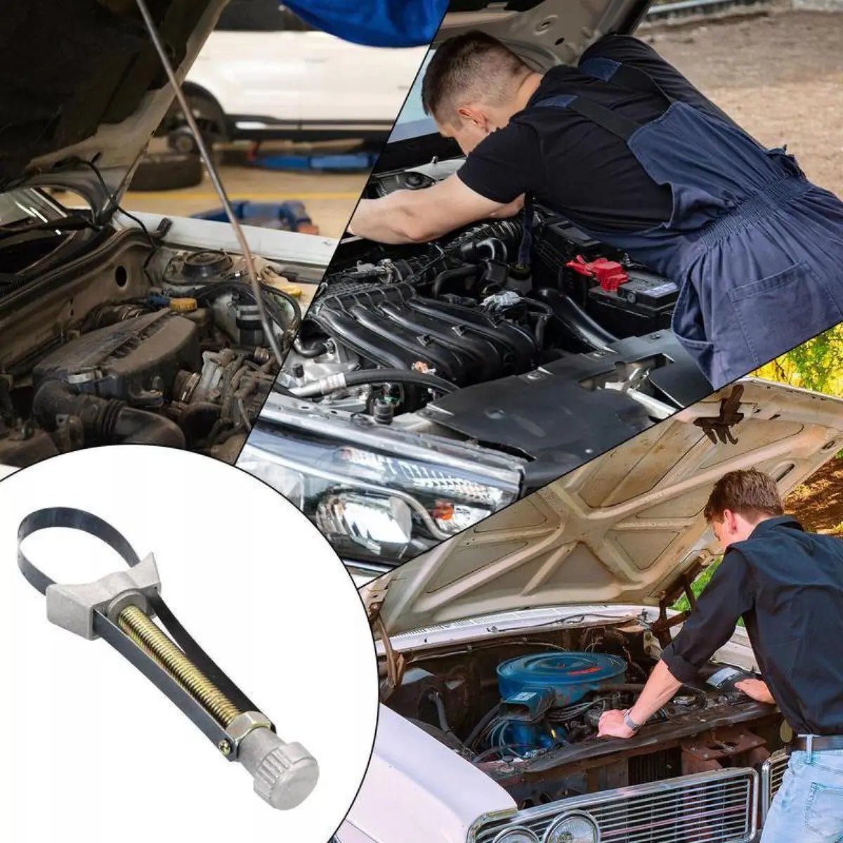 Mroace Adjustable Diameter Car Oil Filter Strap Wrench