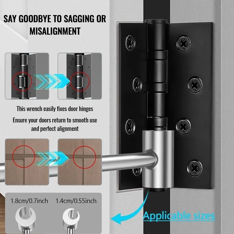 Mroace Adjustable Hinge Hole Repair Wrench Tool