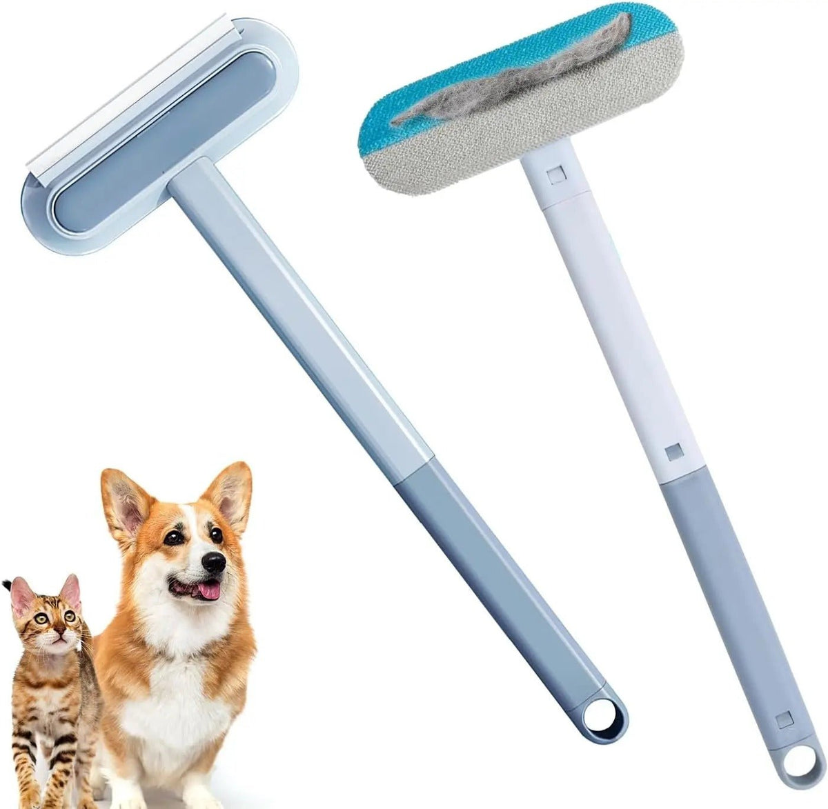 Mroace Adjustable Long Handle Pet Fur Remover Multi Tool