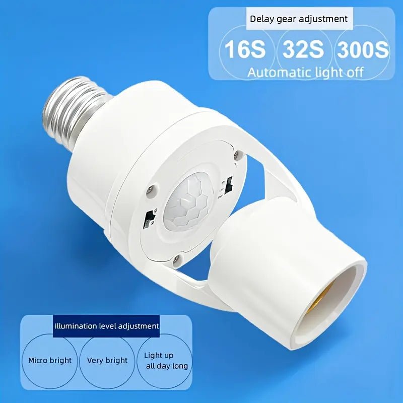 Mroace Adjustable Motion Sensor Bulb Socket Adapter
