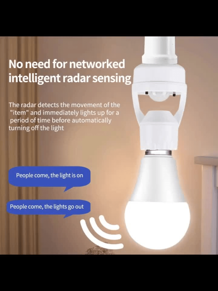 Mroace Adjustable Motion Sensor Bulb Socket Adapter
