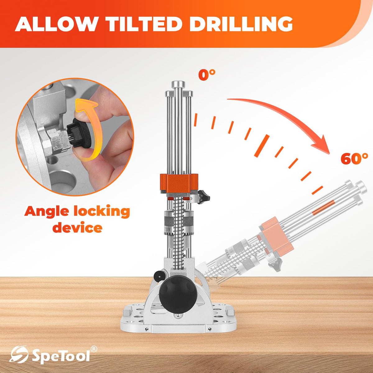 Mroace Adjustable Multi Angle Portable Drill Guide