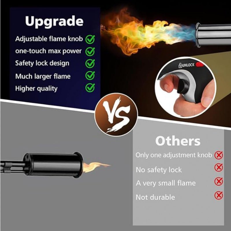 Mroace Adjustable Propane Blow Torch with Safety Lock