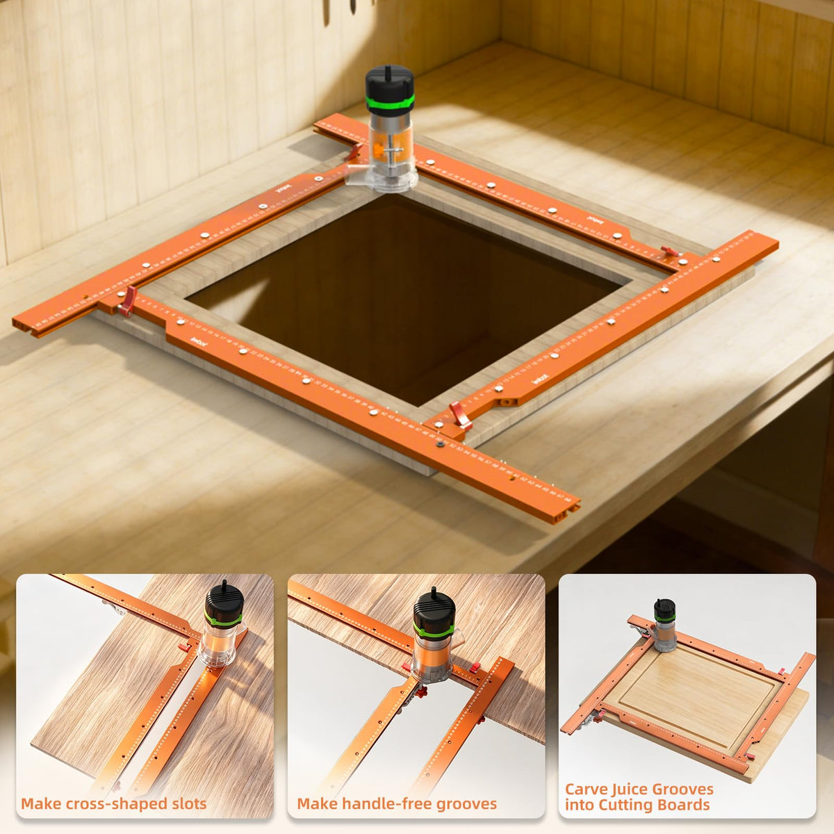 Mroace Adjustable Rectangular Router Jig