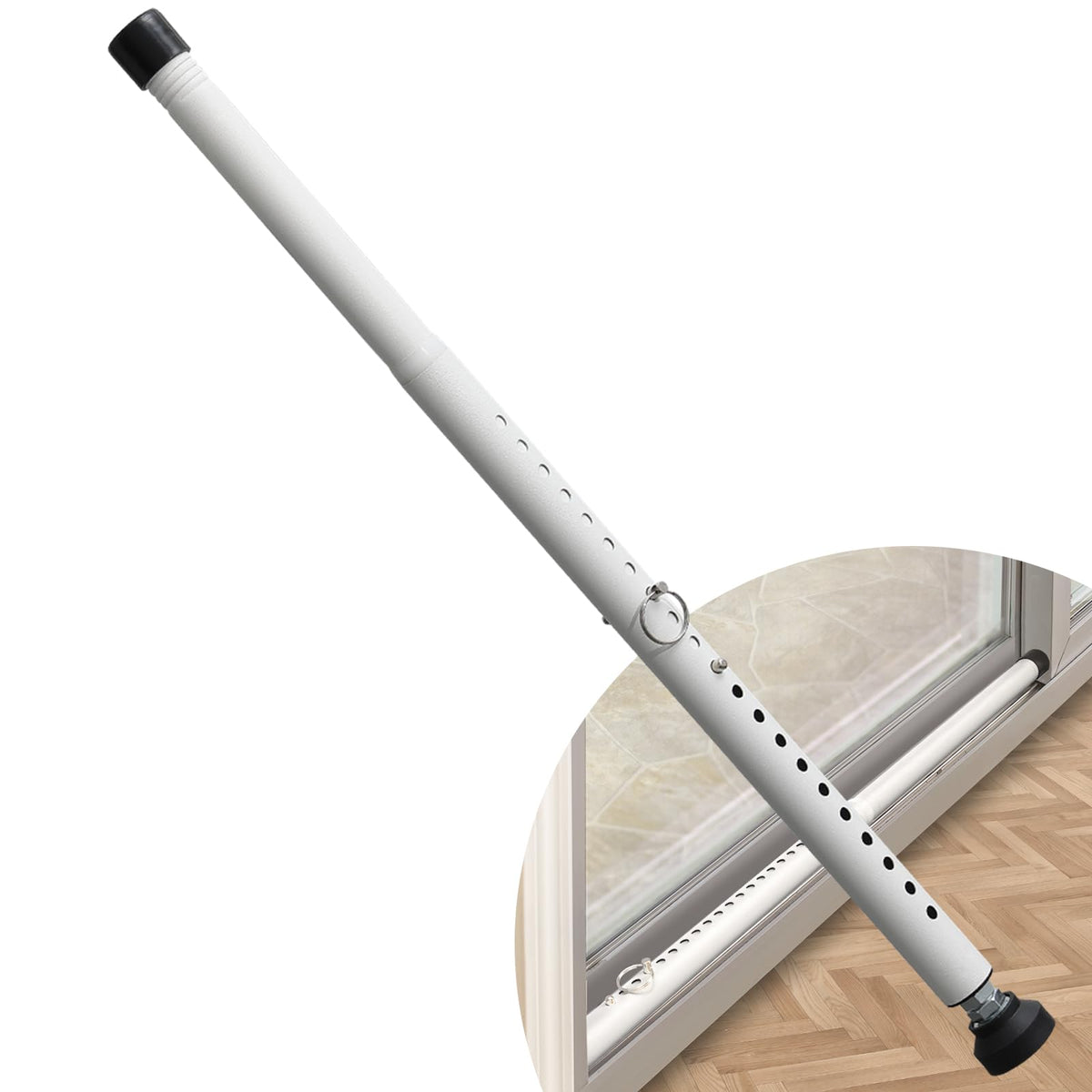 Mroace Adjustable Sliding Door and Window Security Lock Bar 17.7–50.5 Inch