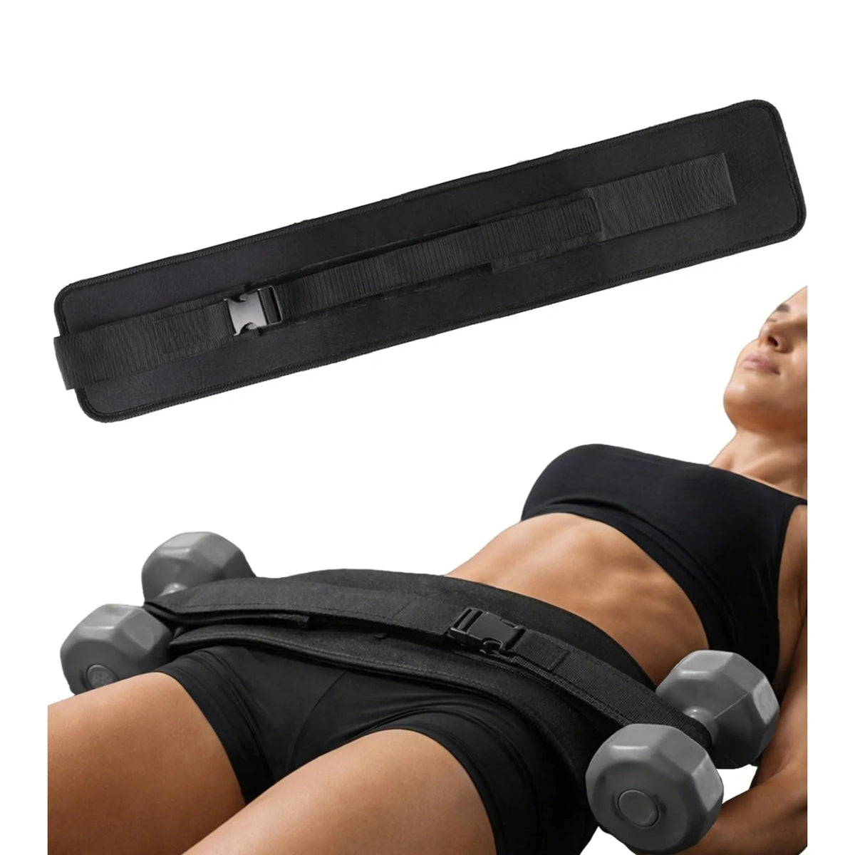 Mroace Adjustable Slip Resistant Padded Hip Thrust Belt