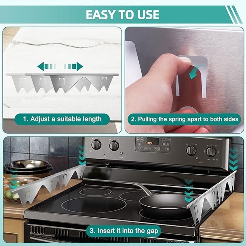 Mroace Adjustable Stainless Steel Stove Gap Covers