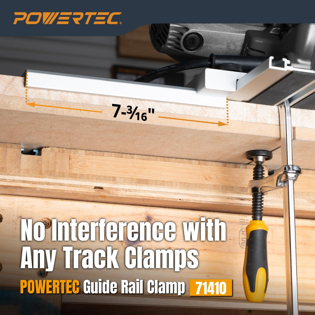Mroace Adjustable Track Saw Guide Rail Square