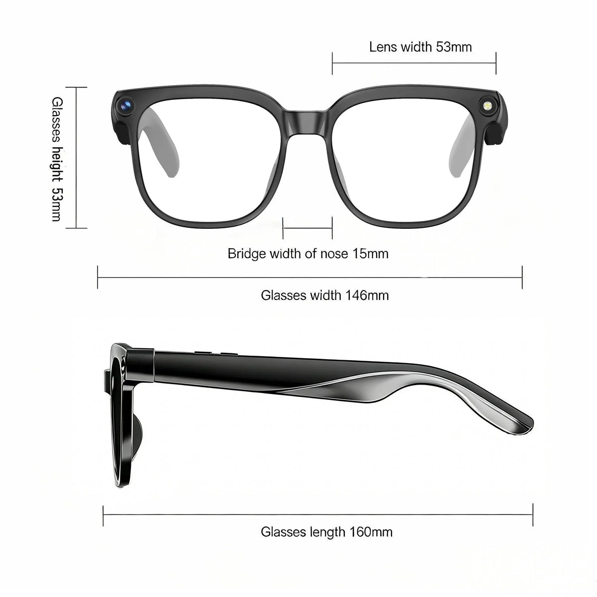 Mroace AI Camera Glasses with 8MP Photochromic Lenses and Real-Time Translation