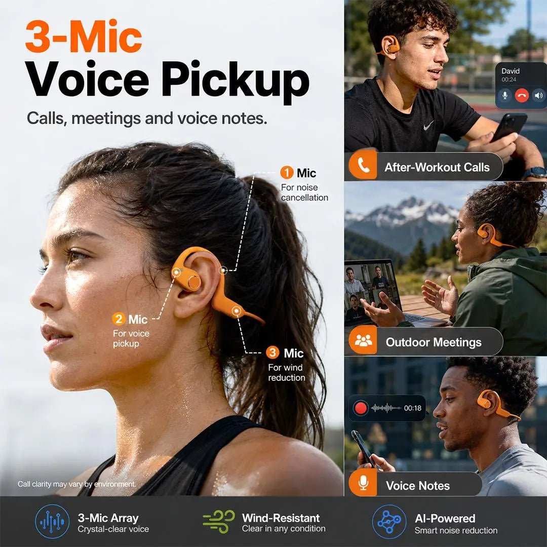 Mroace AI Camera Open-Ear Bluetooth Earbuds with Real-Time Translator