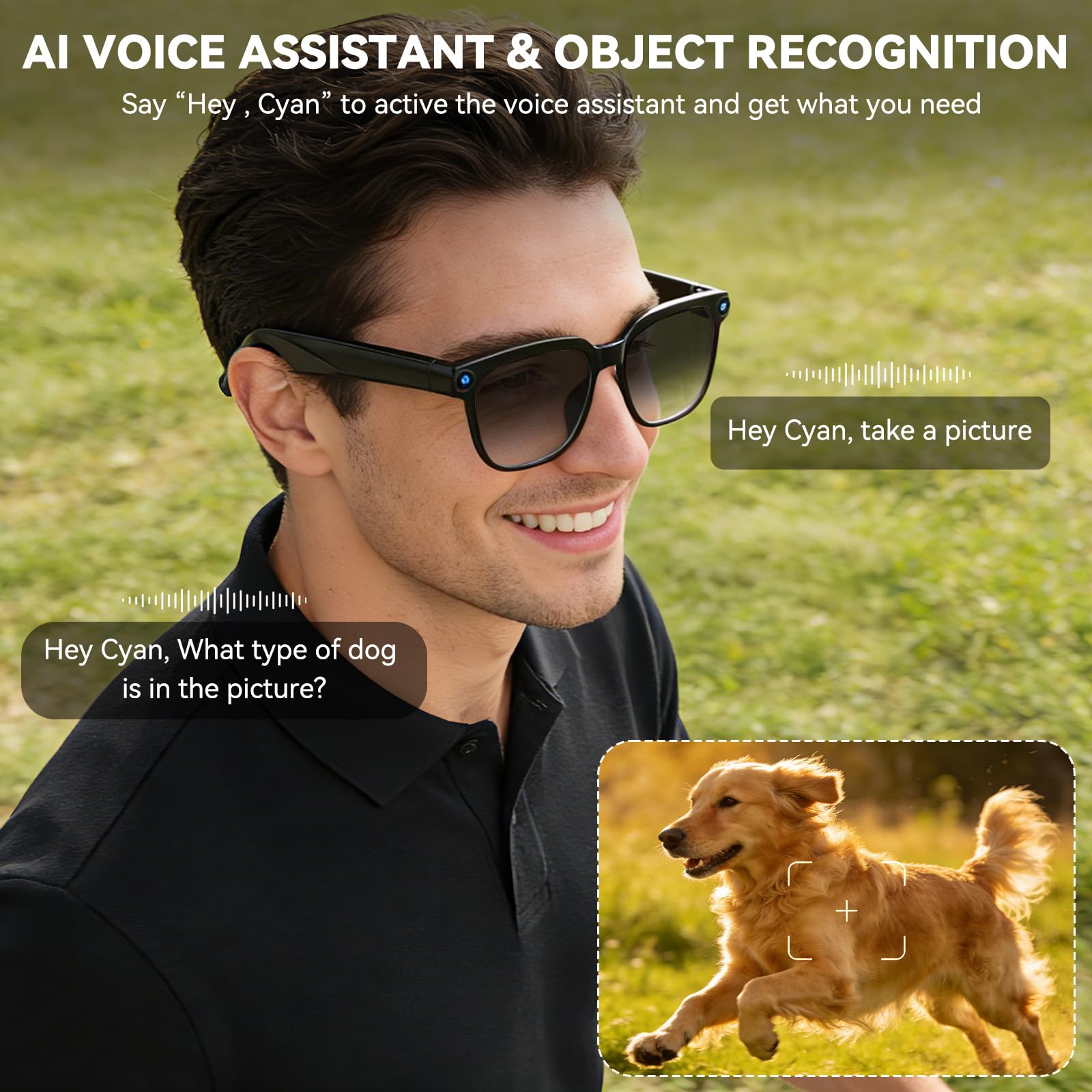 Mroace AI Smart Camera Glasses with Real Time Translation and Voice Assistant