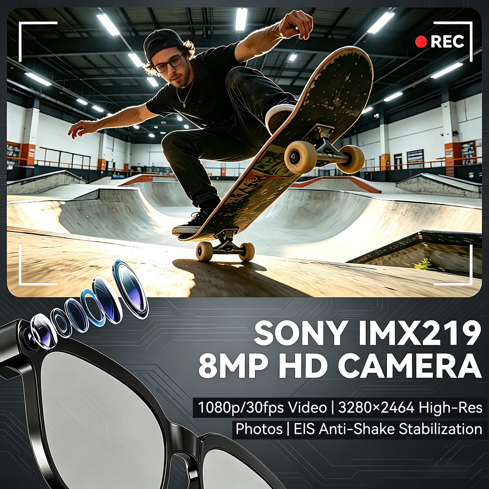 Mroace AI Smart Camera Glasses with Real Time Translation and Voice Assistant