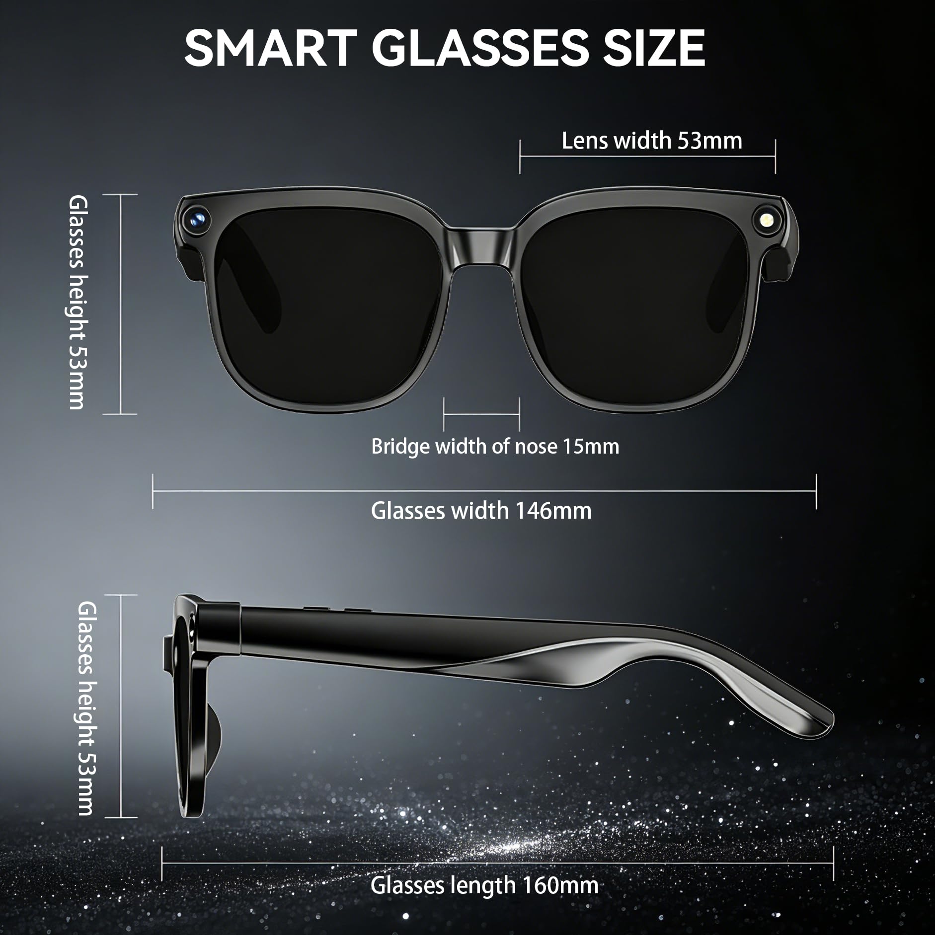 Mroace AI Smart Camera Glasses with Real Time Translation and Voice Assistant