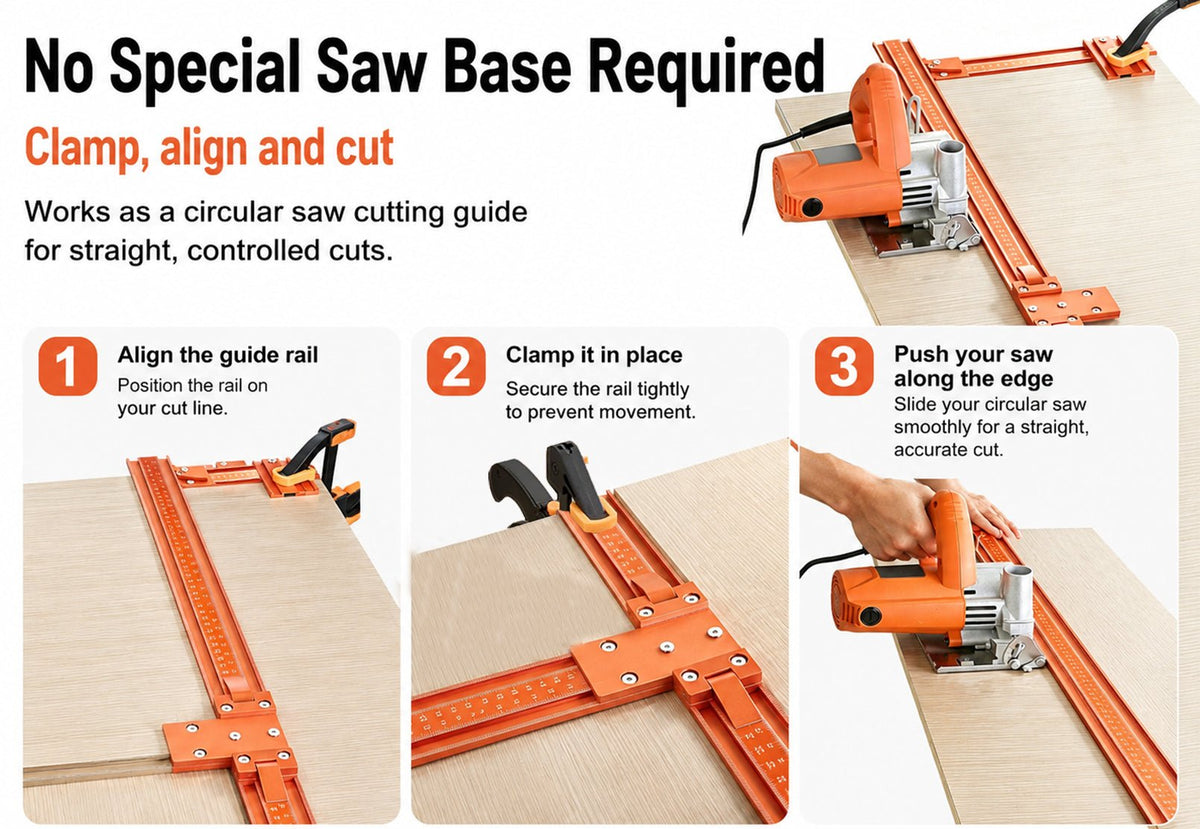 Mroace Aluminum Alloy Circular Saw Guide Rail