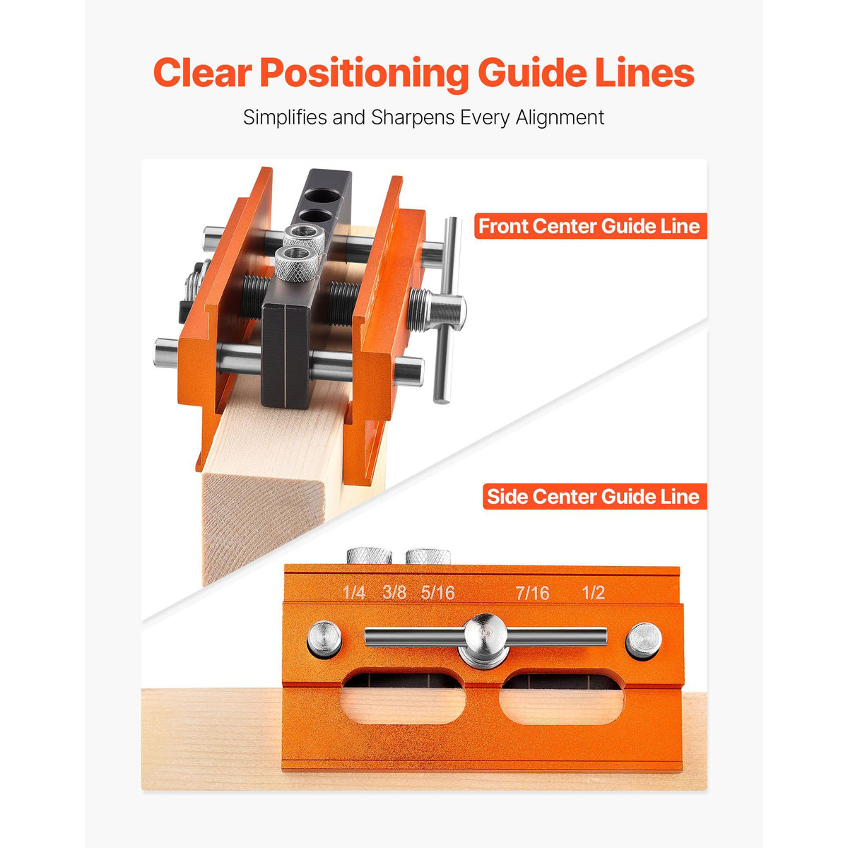 Mroace Aluminum Alloy Self Centering Doweling Jig Kit