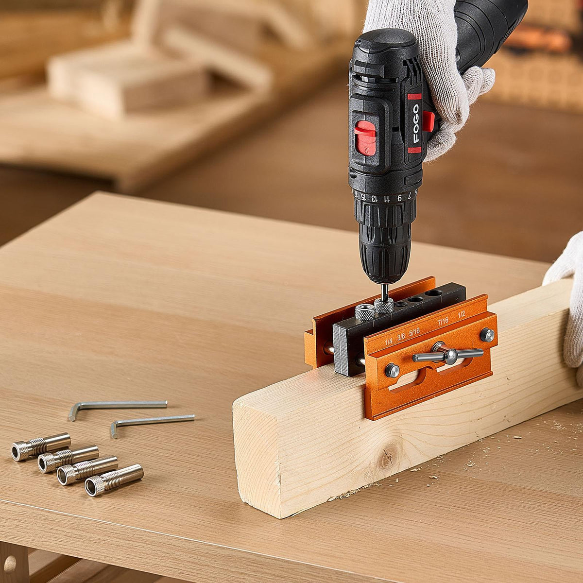 Mroace Aluminum Alloy Self Centering Doweling Jig Kit