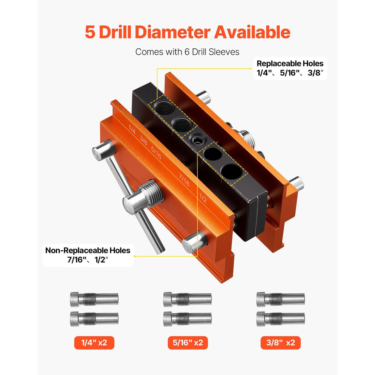 Mroace Aluminum Alloy Self Centering Doweling Jig Kit
