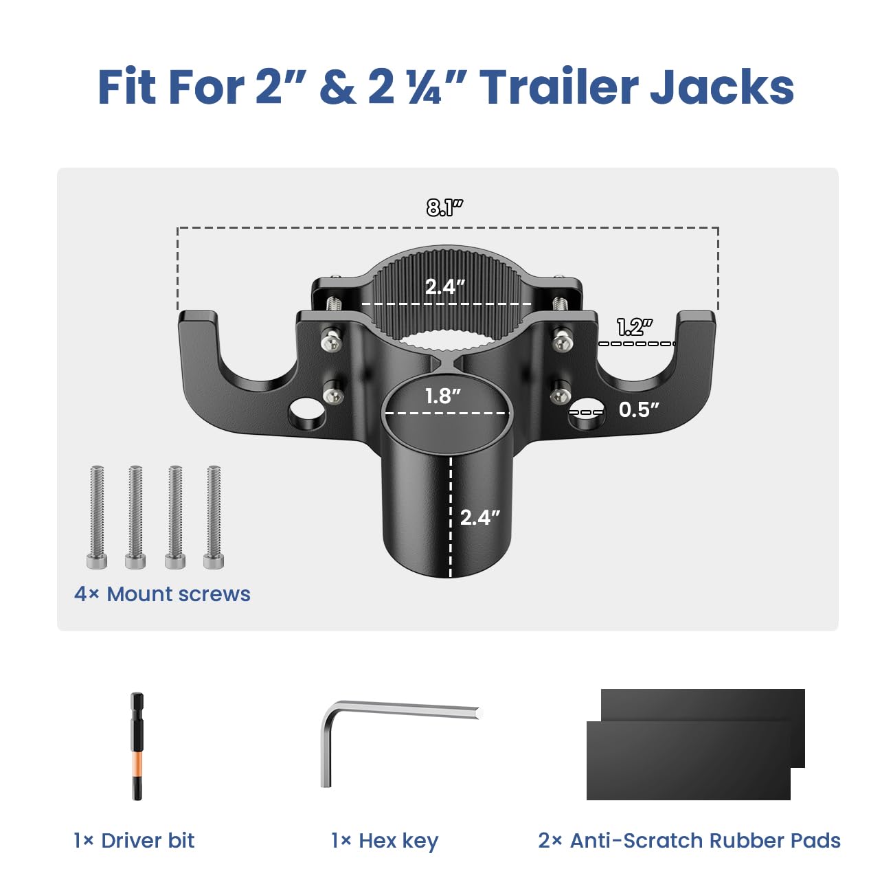 Mroace Aluminum Trailer Towing Chain Organizer