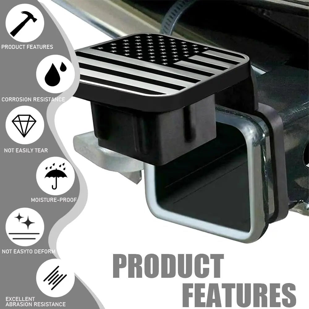 Mroace American Flag Hitch Cover for 2 Inch Receivers