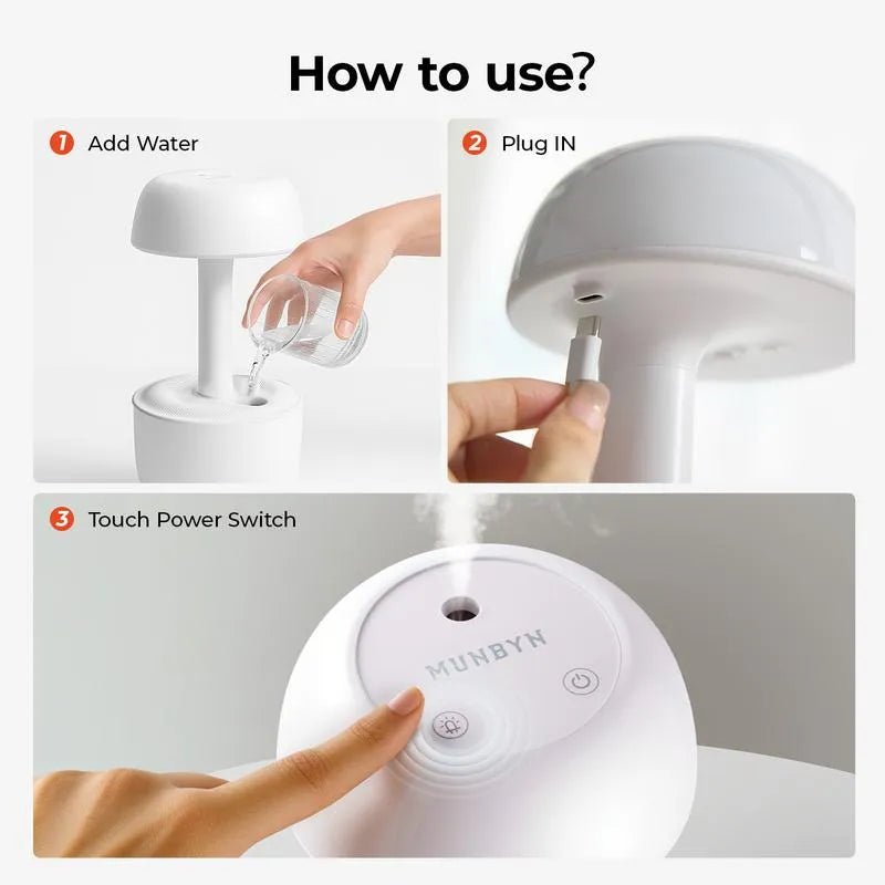 Mroace Anti-Gravity Colorful Night Light Air Humidifier