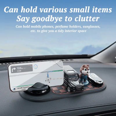 Mroace Anti-Slip Dashboard Mat for Secure Phone and Item Storage