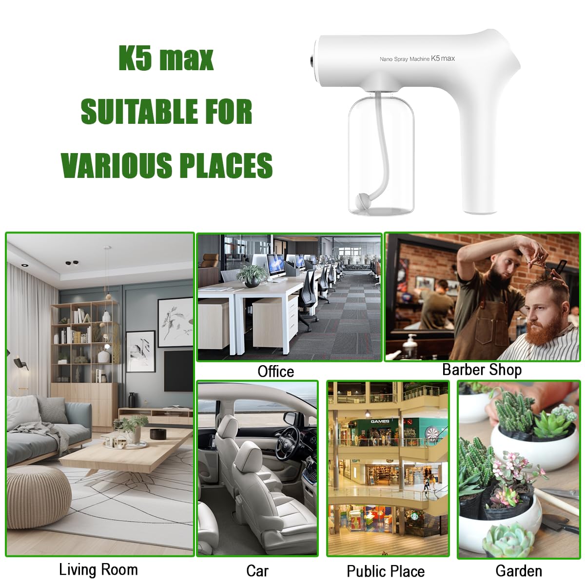 Mroace Atomizer Sprayer Rechargeable Nano Mist & Barber Spray Gun
