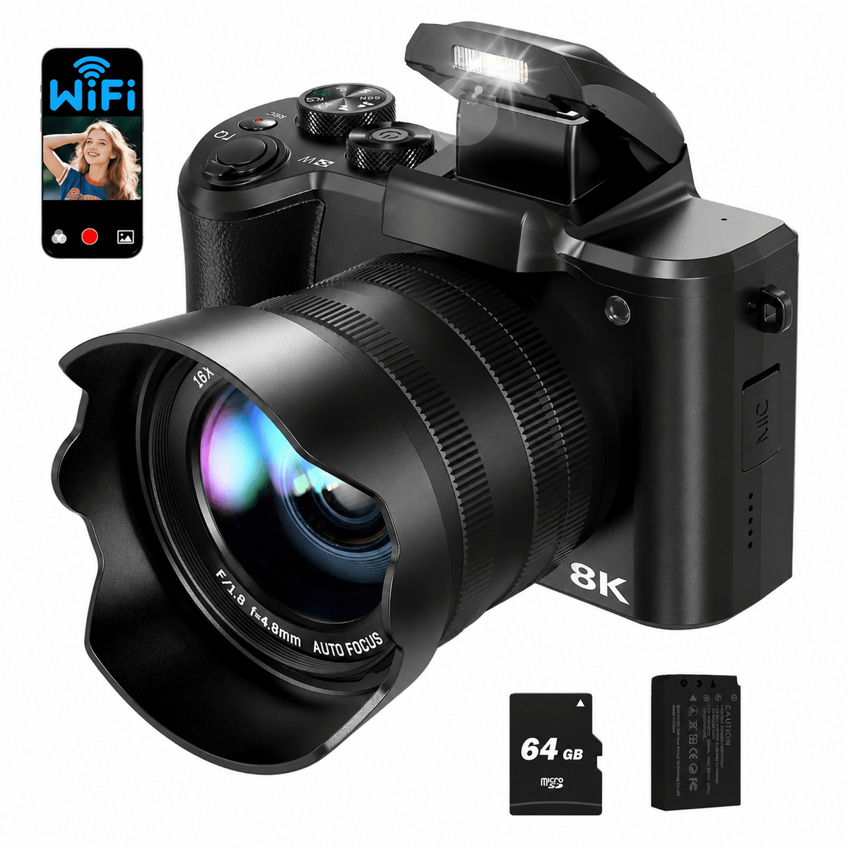 Mroace Autofocus Digital Vlogging Camera