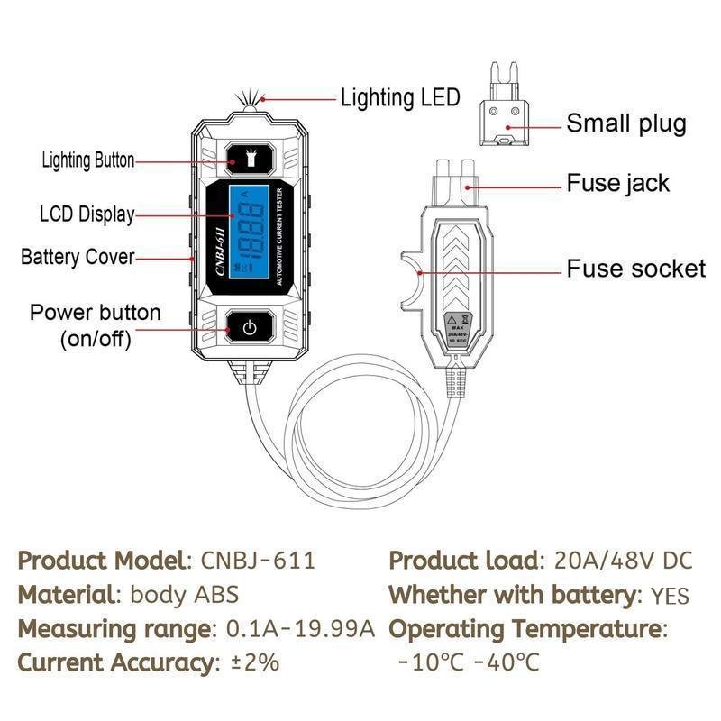 Mroace Automobile Circuit Current Probe Tester