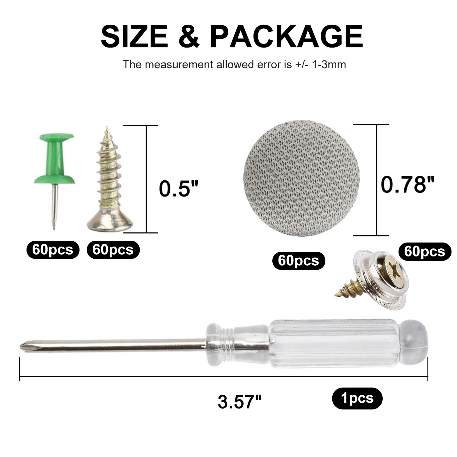 Mroace Automotive Car Roof Headliner Repair Button Pins Kit