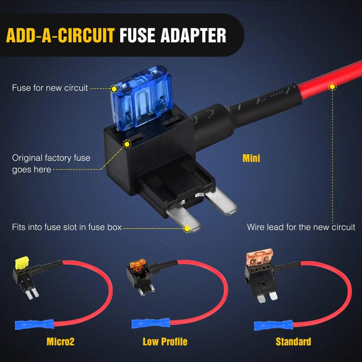 Mroace Automotive Fuse Tap Adapter Kit