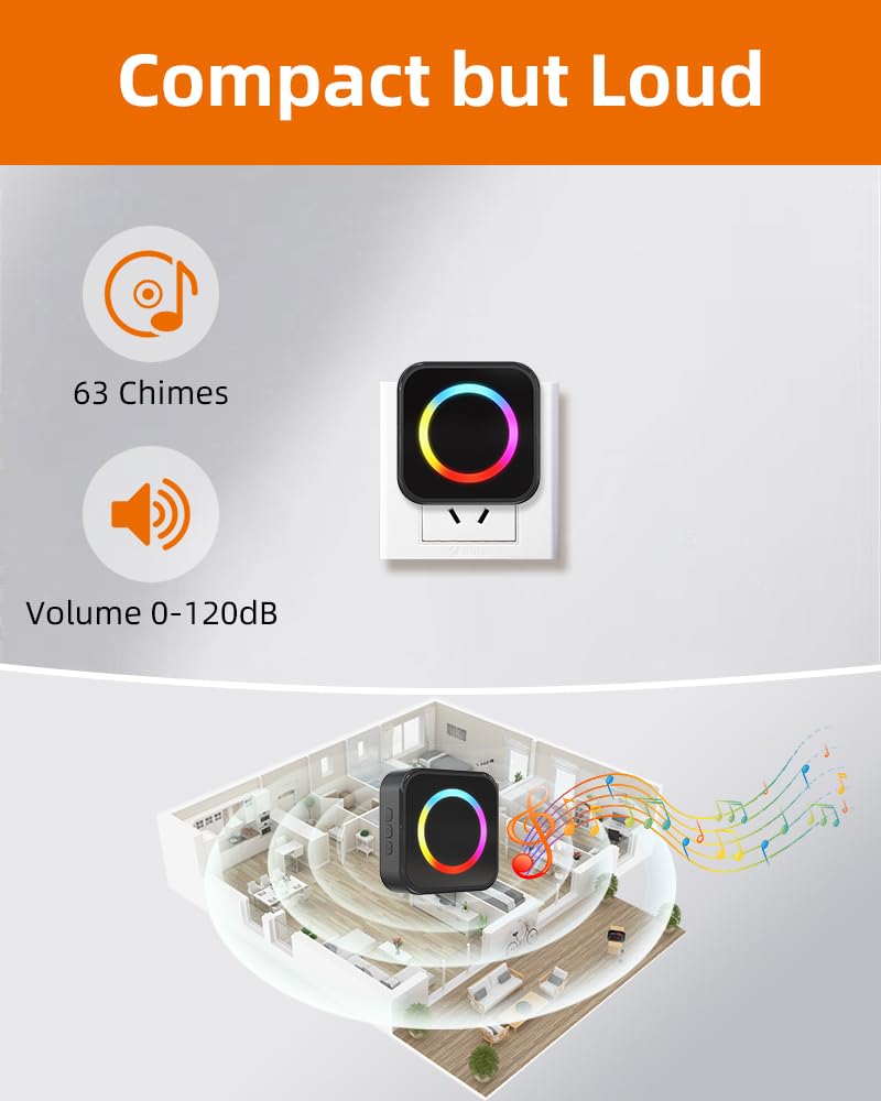 Mroace Battery-Free Wireless Doorbell