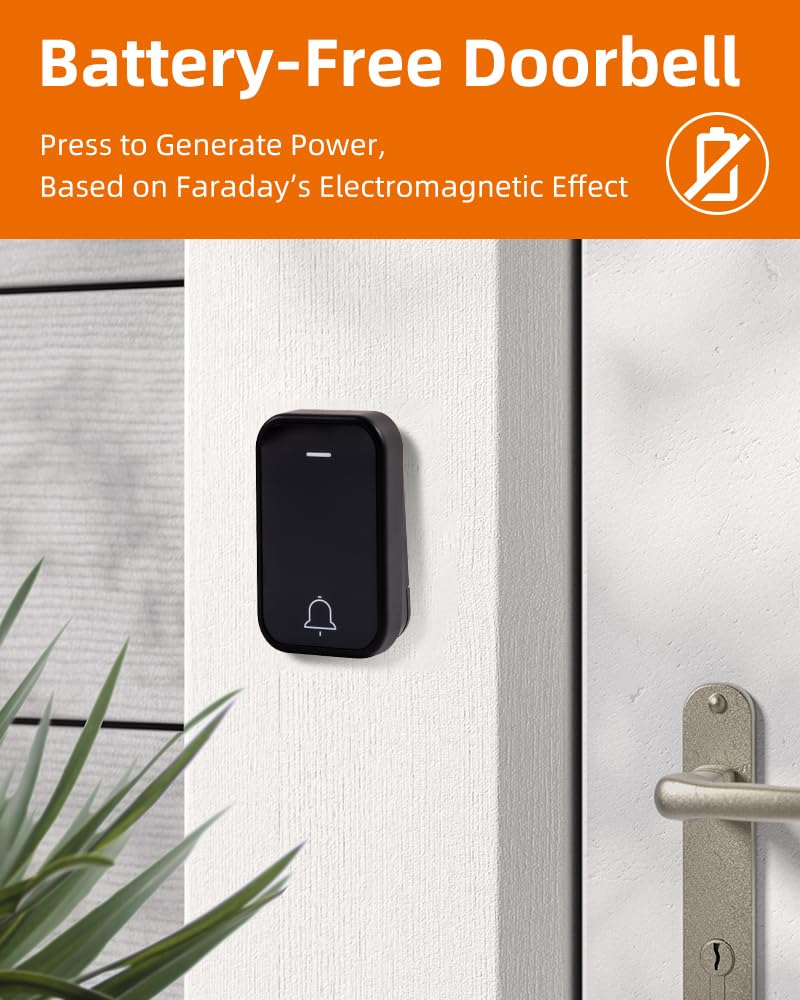 Mroace Battery-Free Wireless Doorbell