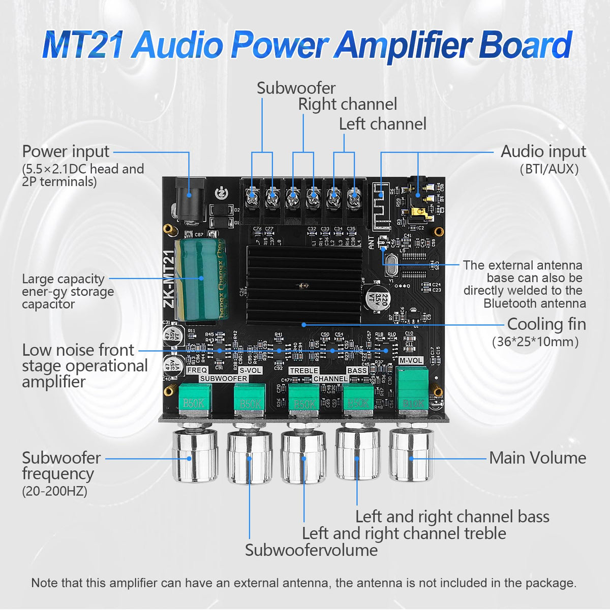 Mroace Bluetooth 5.0 Audio Amplifier Board