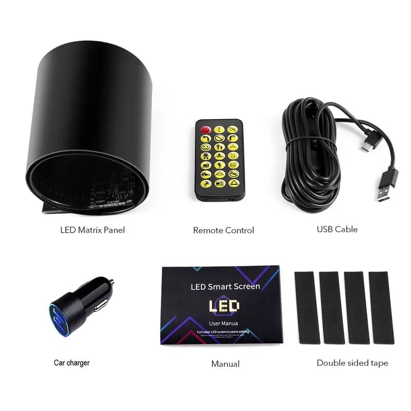 Mroace Bluetooth Programmable LED Windshield Devil Eyes Display