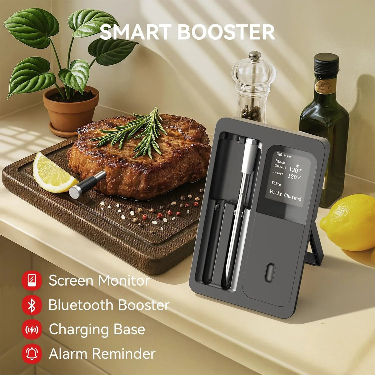 Mroace Bluetooth Wireless Smart Meat Thermometer