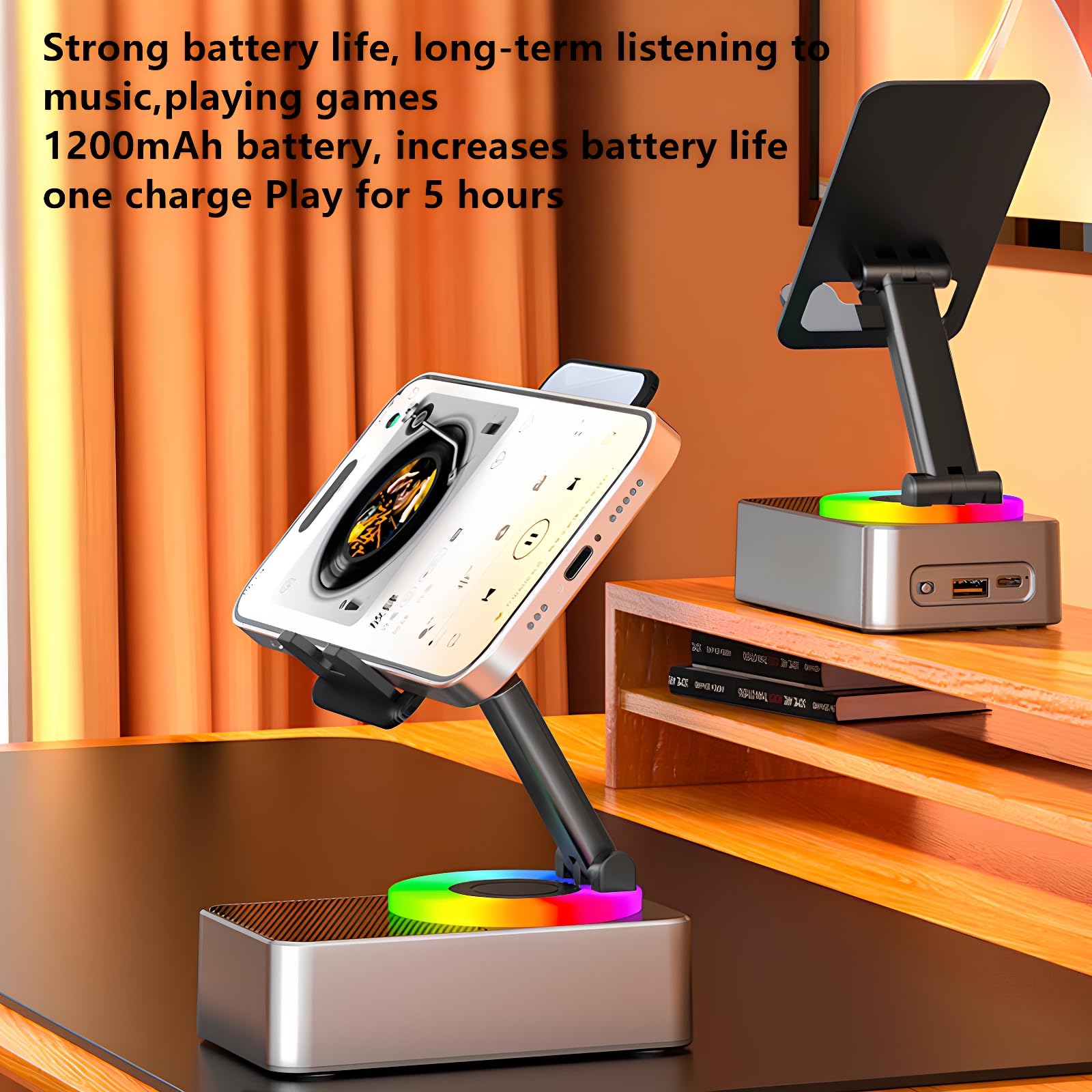 Mroace Bluetooth wireless speaker with phone holder