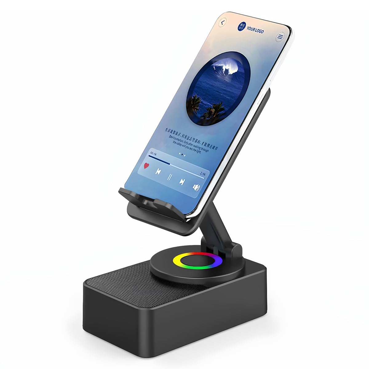 Mroace Bluetooth wireless speaker with phone holder