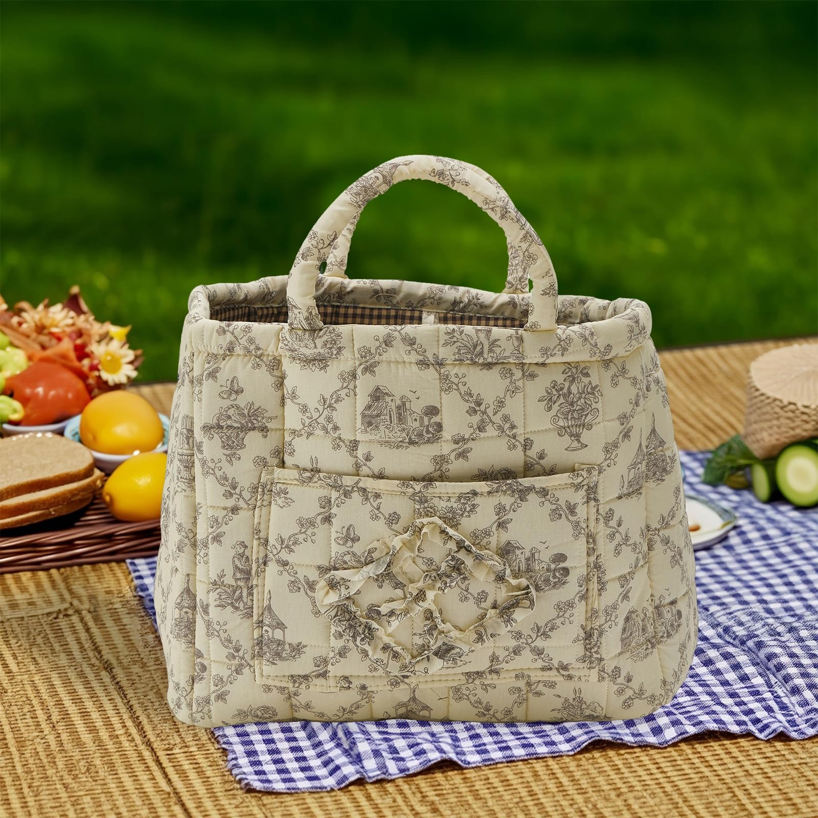 Mroace Boho Fabric Storage Basket