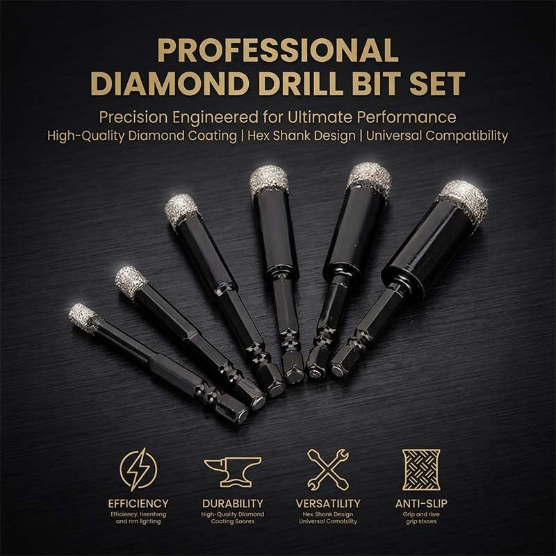 Mroace Brazed Diamond Precision Drill Bit Set