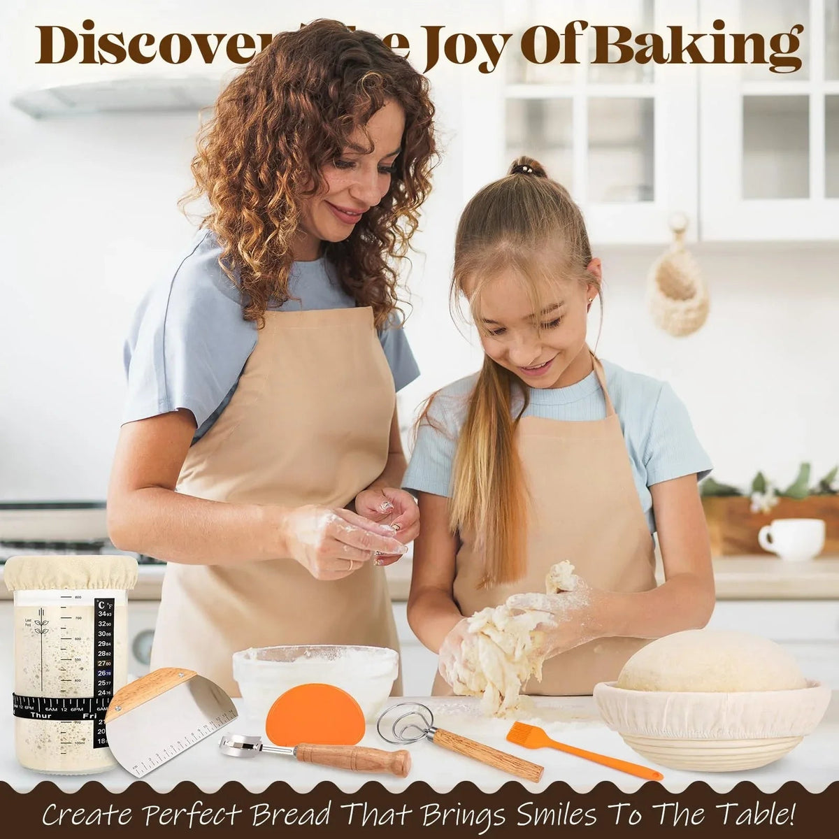 Mroace Bread Proofing Basket Sourdough Baking Kit - MROACE