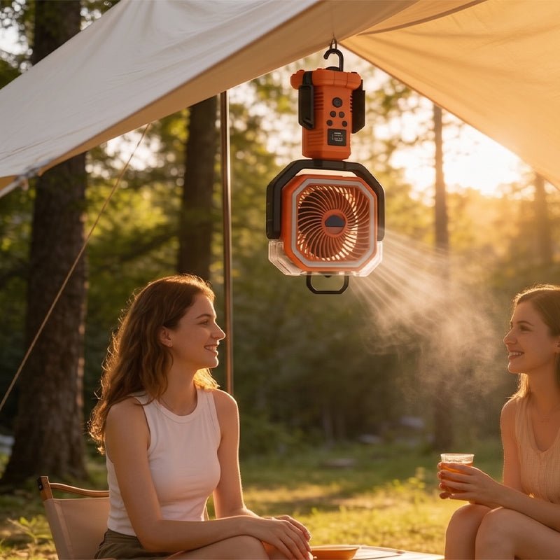 Mroace Camping Fan Portable Adjustable Height Stand