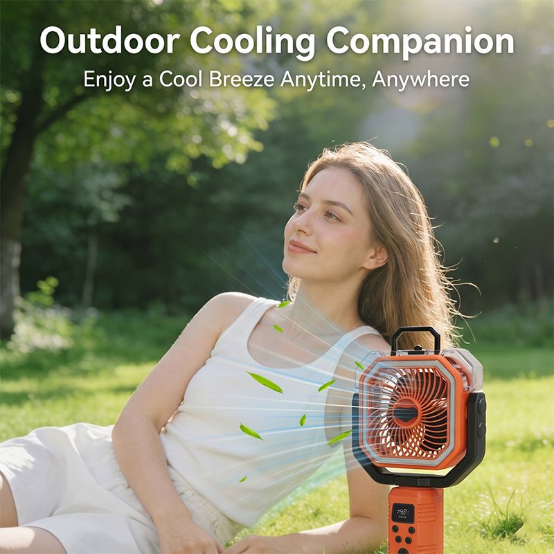 Mroace Camping Fan Portable Adjustable Height Stand
