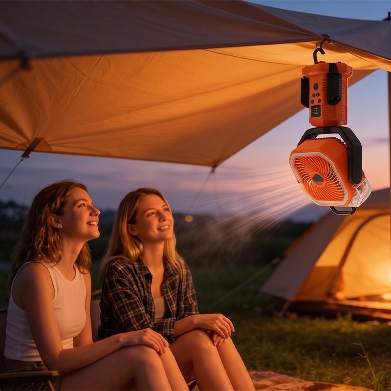 Mroace Camping Fan Portable Adjustable Height Stand