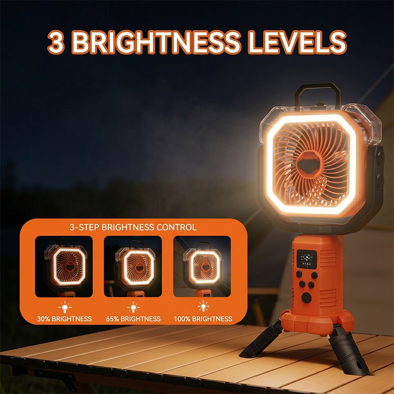 Mroace Camping Fan Portable Adjustable Height Stand