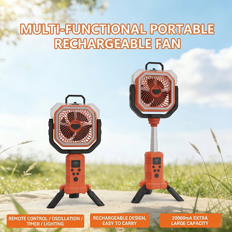 Mroace Camping Fan Portable Adjustable Height Stand