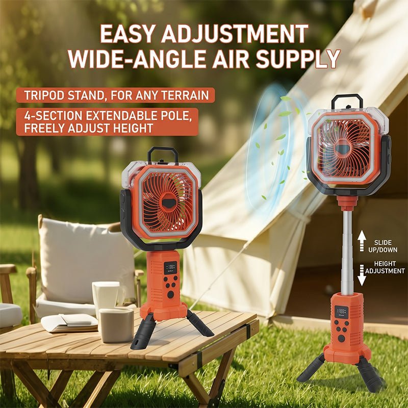 Mroace Camping Fan Portable Adjustable Height Stand