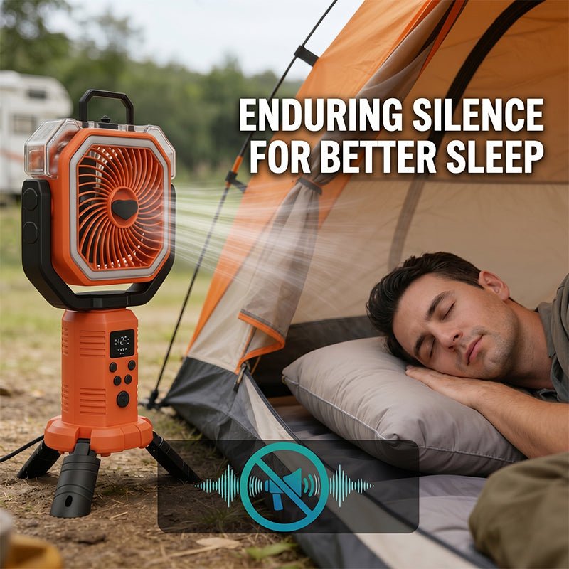 Mroace Camping Fan Portable Adjustable Height Stand