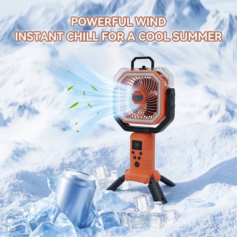Mroace Camping Fan Portable Adjustable Height Stand