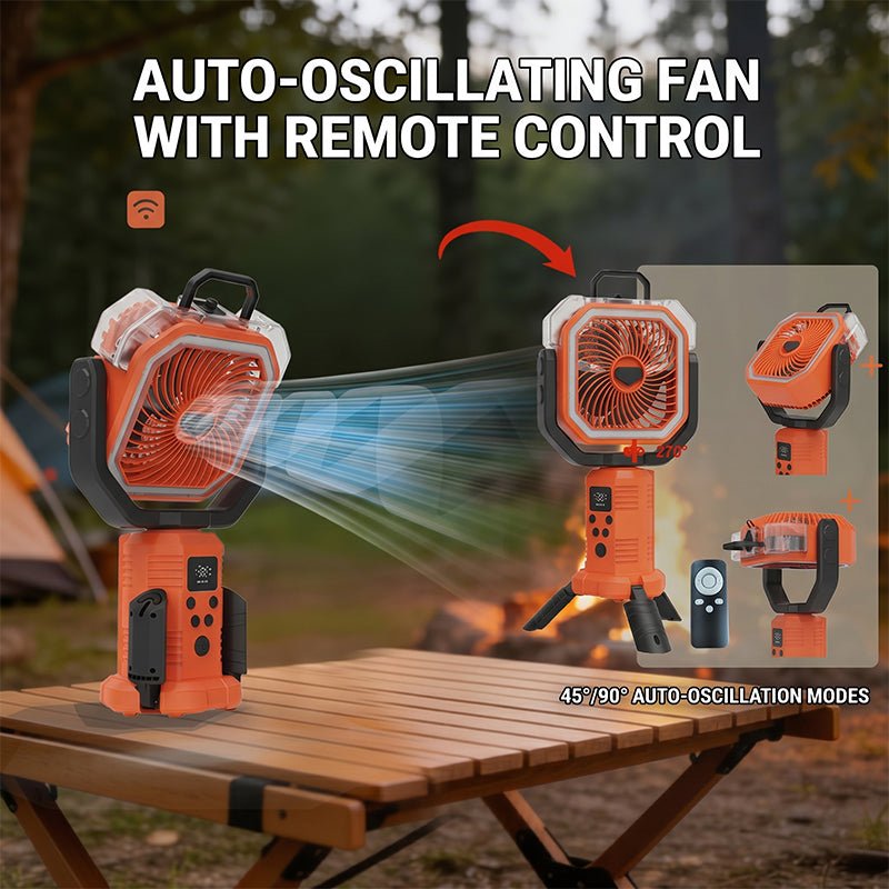Mroace Camping Fan Portable Adjustable Height Stand